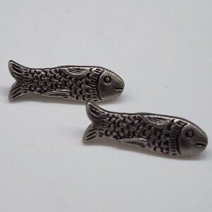 Vintage Metal Shank Sewing Buttons Crafts Embellishments Quilting Lot of 2